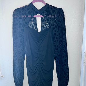 Women's  Lace Sleeve Hi-Lo  Dress